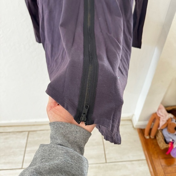 gr. dano purple Rayon Blend Bias Cut Asymmetric Hem Full Zip Jacket L - Picture 2 of 10